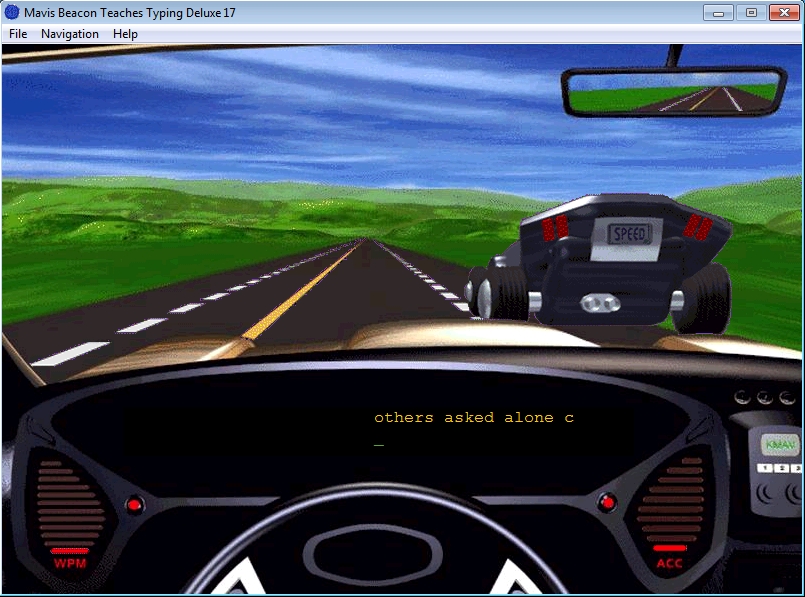 Typing games car racing free games